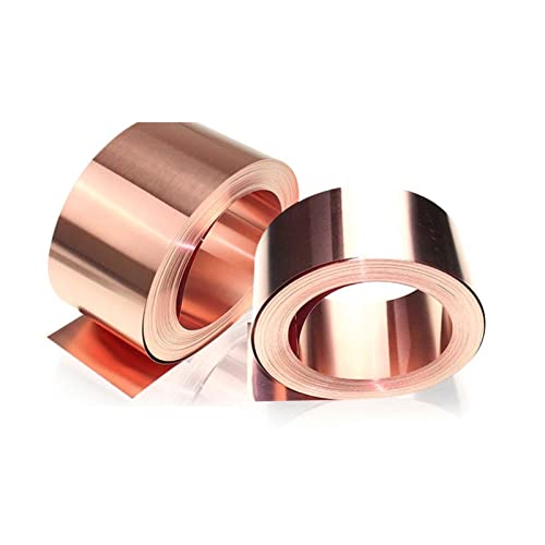 Folha de folha de cobre Metal Metal 0,8 mm x 100 mm x 8000 mm, 1pcs fino 99,99% Folha de flash de cobre pura para artesanato com