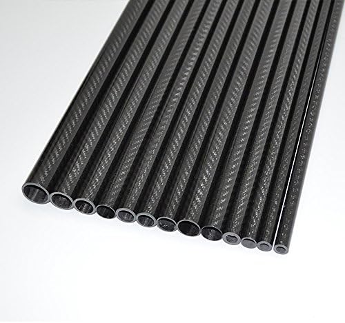 ABESTER 1PC Roll embrulhado Id de tubo de fibra de carbono 20mm x 22mm x 500 mm 3k acabamento brilhante