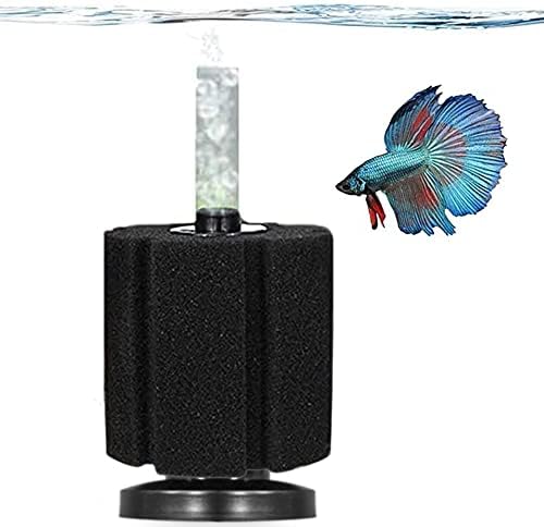 Filtro de esponja SunGrow Betta, filtro de aquário central subaquático, prenda -o à bomba de ar para correr, trabalha para o aquário