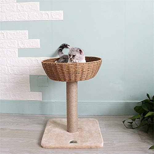 Fegoclt Wheel Climbing Gatos correndo Scratcher House Tower Wood Tree Tree House Pet Stuff Screting Kat Climbing Frame