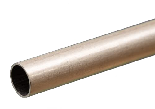 K&S 9808 Tubo de alumínio redondo, 9 mm OD x 0,45 mm de parede x 300 mm de comprimento, 1 peça, feita nos EUA