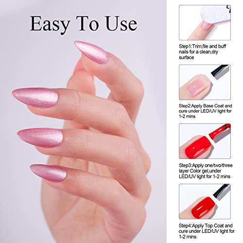 Esmalte de gel imtiti, 1 pcs 15ml pérola rosa claro cor de merda de UV LED LED Gel Polish unhas de unhas manicure manicure Diy em casa Lâmpada de unha necessária