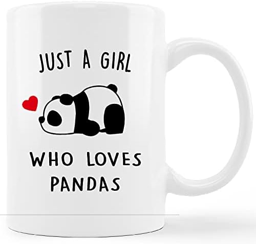 Kunlisa Funny Panda Coração de caneca, apenas uma garota que adora caneca de cerâmica de cerâmica de pandas-11oz copo