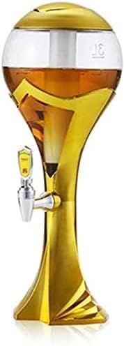 Dispensador de cerveja gooffy para bar, dispensador de bebidas para uma máquina de bebida buffet de buffet colorido colorido de dispensador de cerveja com torre de cerveja de forma de xícara de gelo com luzes LED LED LUZ