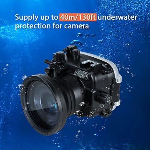 Os sapos marinhos para Canon EOS M6 podem ser usados ​​com lentes de 18 a 55 mm de 130 pés/40m de sapos marinhos subaquáticos