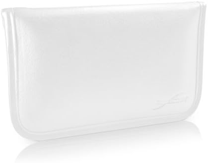 Caixa de ondas de caixa compatível com o Oppo A53 - Elite Leather Messenger bolsa, design de envelope de capa de couro sintético para o Oppo A53 - Ivory White