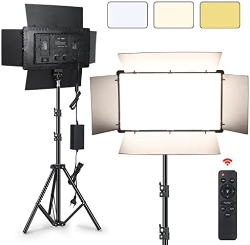 EODNSOFN LED Painel de iluminação de vídeo EU Adaptador US 3200K-56000K Iluminação fotográfica controle remoto para Studio