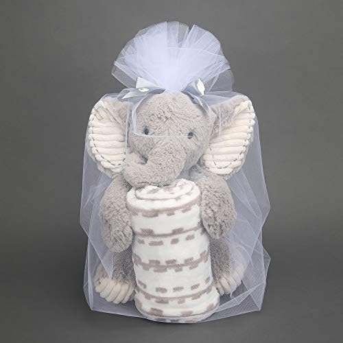 Lambs e Ivy Blanket & Plush Luxury Newatbn Baby Gift Conjunto - Elefante cinza