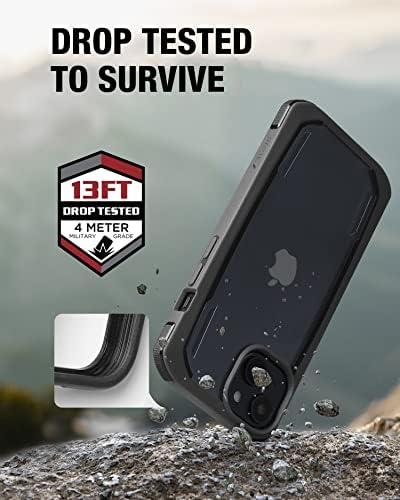 Raptic seguro para o iPhone 14 Case, Proteção de gota de 13 pés de grau militar, à prova de choque e anti-arranhão, capa de telefone