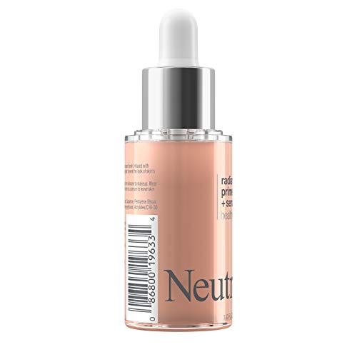 Neutrogena Skin Healthy Radiant Booster Primer e soro, soro a princípio da pele com peptídeos e pigmentos de pérolas,