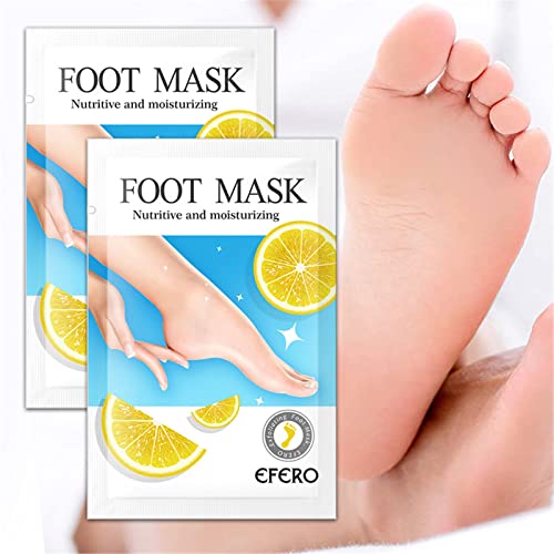 Máscara de pé máscara de inverno Hidratante Cuidado com os pés, Removedor de calos de pele morta Membrana do pé de limão