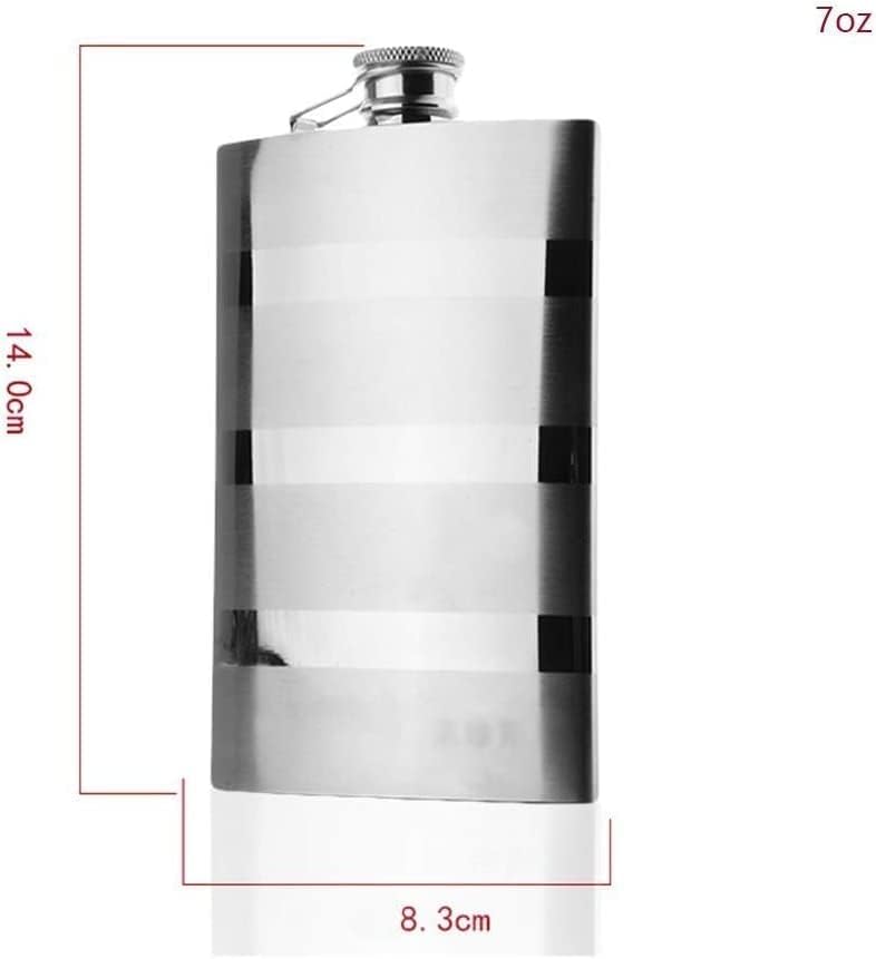 Frascos de prateleira superior de qineraw 7 oz frascos de aço inoxidável para gravação de metal verdadeira dura um frasco de aço inoxidável masculino para vida inteira