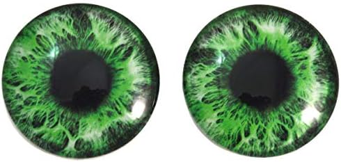 40mm Intense Green Human Glass Eyes Fantasy Cabochons para esculturas de taxidermia de boneca de arte ou jóias fazendo