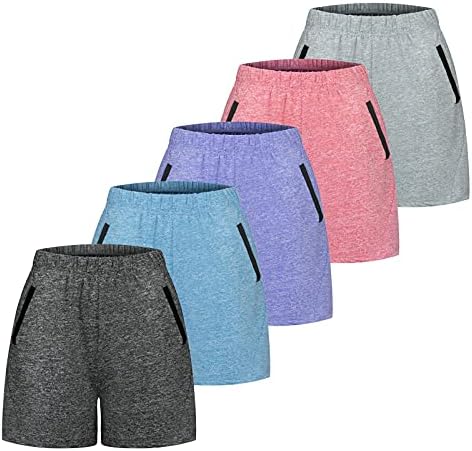 Momker calças ostentam shorts de algodão sólido de algodão sólido Moda ativa 5pcs
