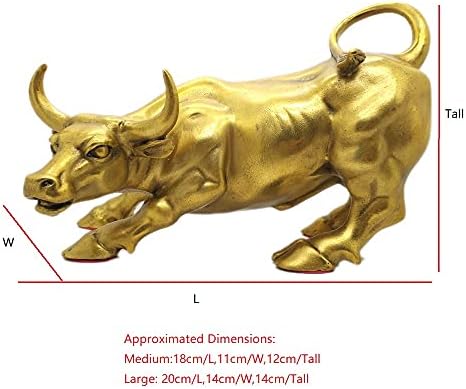 Riqueza estatueta de touros de latão, decoração de arte de touro de Wall Street, estátuas de figura e esculturas de bull/vaca/boi