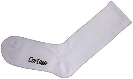 Mens Athletic Comfort Socks Cortese projeta a tripulação branca