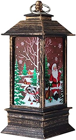 Enfeites de Natal ao ar livre interno, decorações de Natal externas exclusivas, decoração de casa, decoração de lanterna de velas ao ar livre LED LEITO DE CANDELA DE NATAL DO CRASSO DE CRANTO DE DESCORAÇÃO DO Lanterna