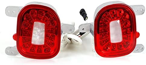 Lâmpadas traseiras de lâmpada traseira de jodapa montagem traseira 12V 3W 3D Optic Red LED Refletores de pára-choques traseiro para