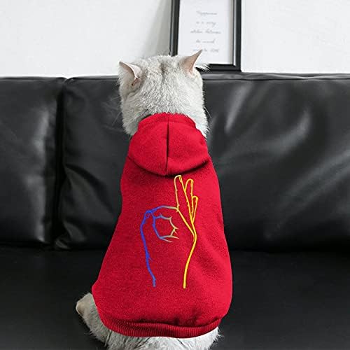 Funnystar Scuba mergulho ok sinal de mão impressa cães com capuz com capuz de macacão de macacão gato pullover pullover