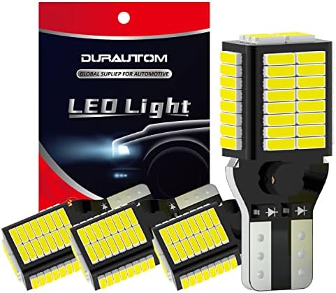 Durautom 12V/24V 912 921 Luzes de backup de luz reversa da lâmpada LED, super brilhante 6500k branco 4014 54-smd chipset Canbus livre de erro, T15 912 W16W 921 LED LUZ