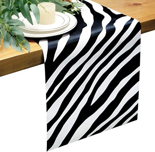 Black Dot Polyester Table Runner Black and White Theme para abastecimento de chá de bebê suprimentos de jantar de inverno
