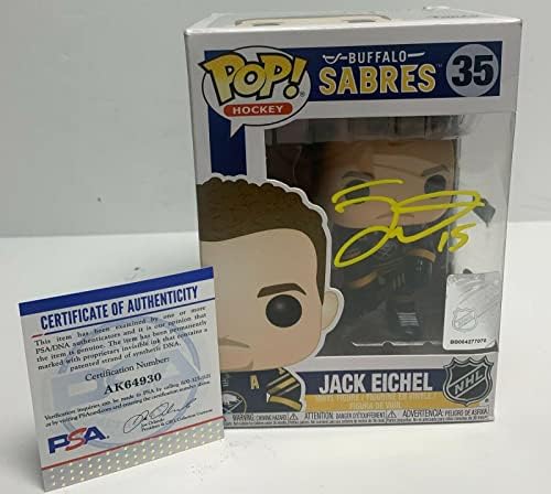 Jack Eichel assinou os fanáticos do Funko Pop autenticados NHLBUFFALO SABERS - Figuras autografadas da NHL