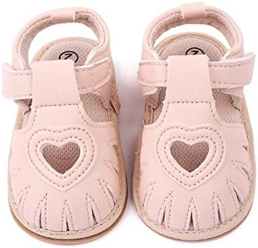 Sandálias de menina infantil garotas de menina de menina solteira Hollow Out Love First Walkers Shoes
