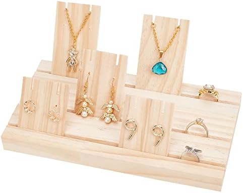 PH Pandahall Jóia Jóia de jóias de breol de madeira com 3 tamanhos 9pcs Brincho de papelão Brincho