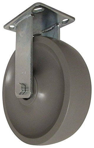 RWM Casters 65 Série Plate Caster, Rigid, Kingpinless, roda de elastômero, rolamento de esferas, capacidade de 1200 lbs,