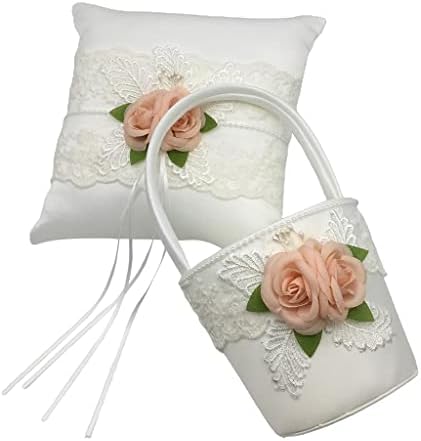 XJJZS Cerimônia de casamento de noiva Rosa Bolso de bolso de bolso de travesseiro de travesseiro Casquete de garotas