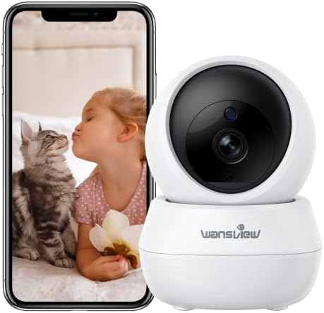 Câmera de segurança da Wansview Indoor Wireless para câmeras PET 2K para segurança doméstica com aplicativo de telefone e detecção