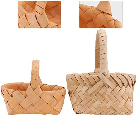 Cabilock Desk Topper 2pcs Mini cestas de piquenique de tecido pequenas cestas de vime com manuseio cesto de cesta de cesto