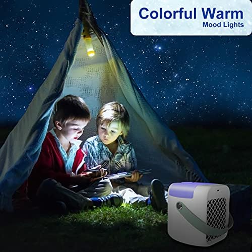 Ar condicionado portátil, ventilador de ar condicionado evaporativo com 7 cores, unidade CA de acampamento, ar condicionado