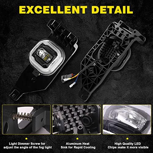 Realove LED Fog Light Conjunto para Ford F250 F350 F450 F550 Super Duty 2005 2006 2007 Kit de lâmpada de nevoeiro para chumbo