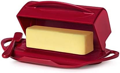 Butterie flip-top manteiga prato com espalhador correspondente