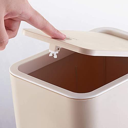 LZQBD BINS LESTE, lixo do tipo push de toque retangular para capa de molho de higiene da cozinha Pop -up Bin Bin, cinza,