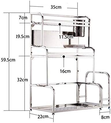 WHLMYH MODERNO ANTECIMENTO ANTERIO ATEMENTE PACADA DE AÇO, PACOTE DE RATO DE ASSPÊNCIA DA CACA Organizador de pacotes, rack de ervas Rack para garrafa de lata de lata e mais de 3 camadas de mesa, 432259.5cm