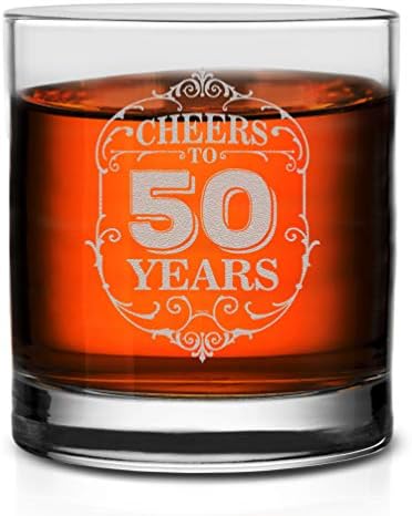 Veracco aplaude 50 anos de uísque Glass Funny Gift para alguém que adora beber favores de festa de 50 anos
