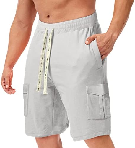 Mens descontraído de shorts de corrida casual shorts de praia de verão com cintura elástica e bolsos