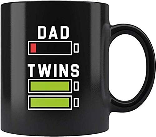 Papai, bateria vazia gêmeos de baterias cheias caneca de café 11 onças caneca de café