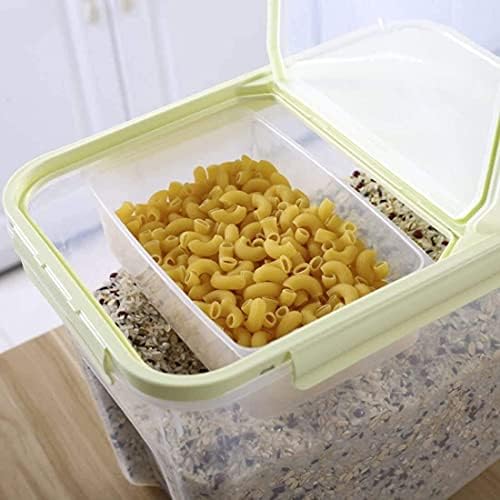 Recipiente de arroz de binga de grãos accduer 10 kg, caixa de armazenamento de arroz, caixa de armazenamento de cozinha com tampa,
