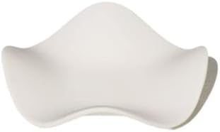 Tigela de cerâmica branca, bandeja de armazenamento decorativo ondulado