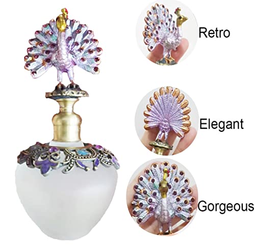 Elfenstall- vintage Recarregável 40 ml de jóias de jóias garrafa de pavão de jóias Diy Bottle Bottle Oils Essential Bottle Bottle Bottle Decoration Home Decoration Ornament para mulheres ou meninas