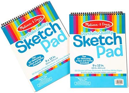 Melissa & Doug Mini-Sketch Pad Pacote & Pad Pad-50 folhas, 2-pacote