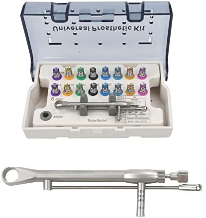 Kit protético de torque universal colorido eal kit protético 10-70 NCM Ratchet com 16 Kits de ferramentas de reparo de chaves