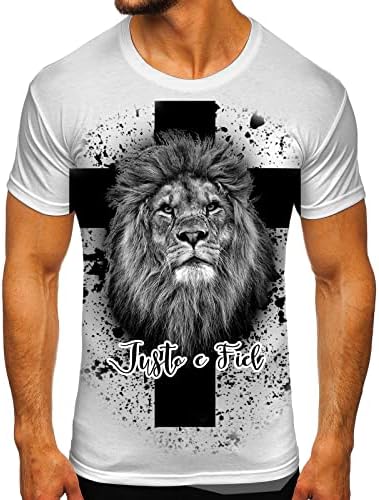 Camisetas de verão masculas homens primavera verão esportes casuais tigre slim fit manga curta camiseta algodão leve t