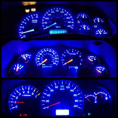 WLJH Super Blue Blue Dash Dash Cluster Bedlionet Lights Bulbs Kits completos de LED para 2001-2006 Chrysler Sebring, pacote de 18