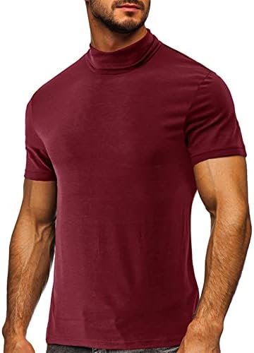 Camisas masculinas de rtrde Menas de colarinho alto de mangas curtas de mangas curtas camisetas de camisetas casuais