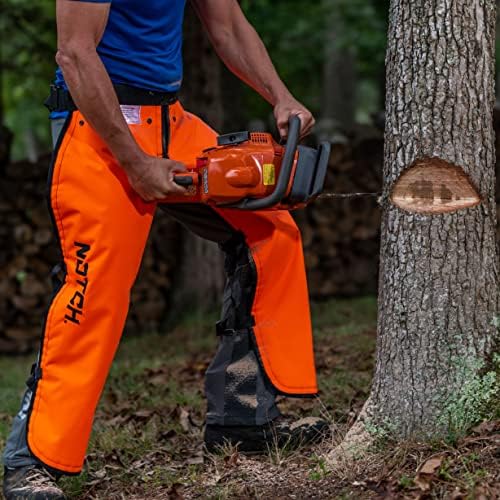 Notch Apron Style Chainsaw Chaps - Médio, Orange