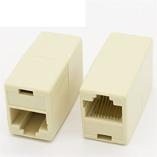 Htawi 10 pcs rj45 8p8c portas duplas conector telefônico feminino